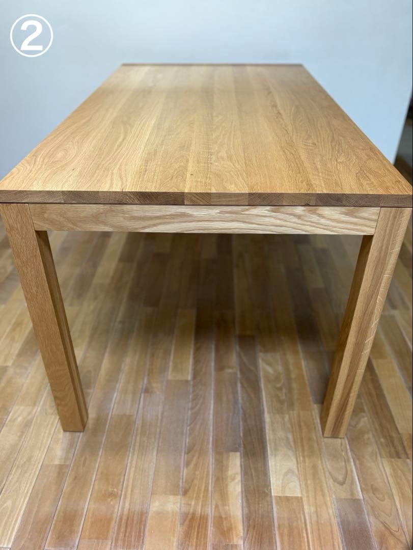使用期間８ヶ月　【美品】無印良品　ダイニングテーブル145cm オーク材