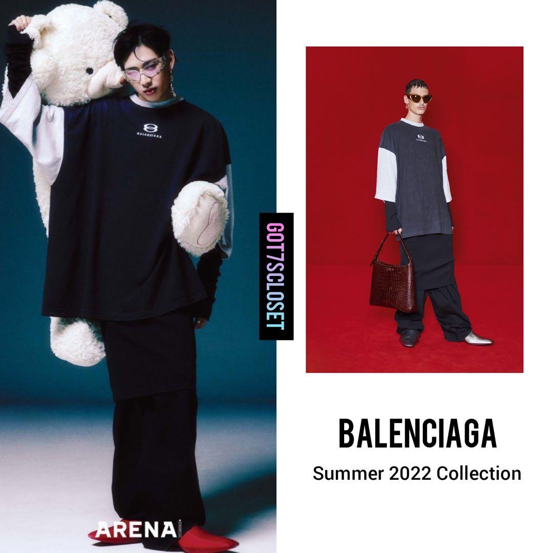 トップス balenciaga 22ss unity 3/4 sleeve t shirt