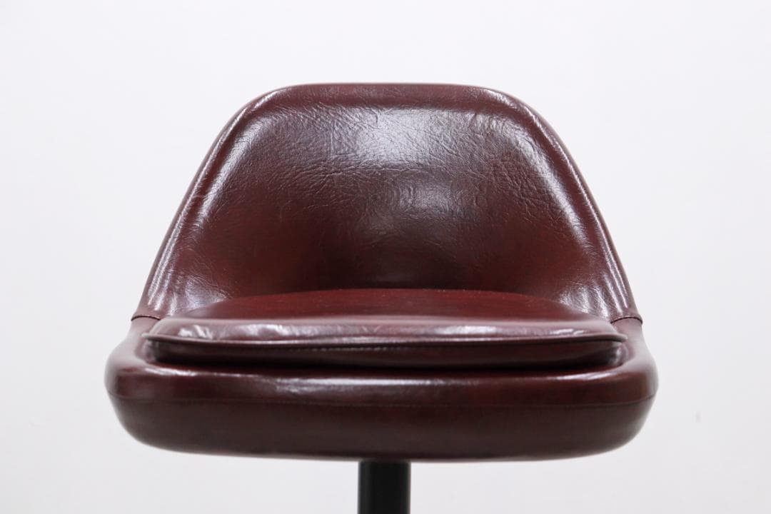 ※専用 在庫2脚 レトロ カウンターチェア 回転 スタンド ダイナー 合皮 赤茶