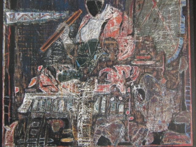 岡村桂三郎、【盲目と鼓動】、希少な額装用画集より、新品額装付、状態良好