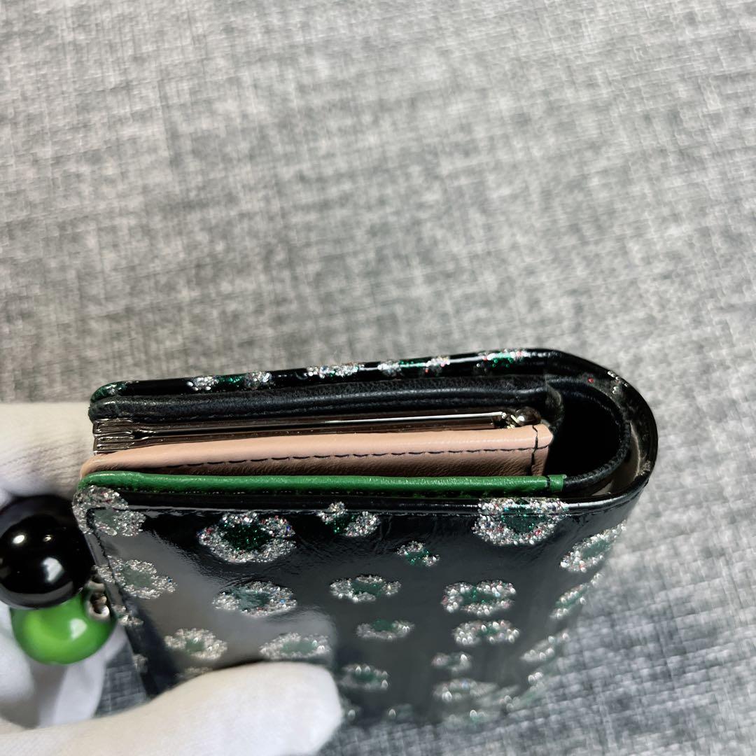 TSUMORI CHISATO ツモリチサト 財布 エナメル 黒 がま口