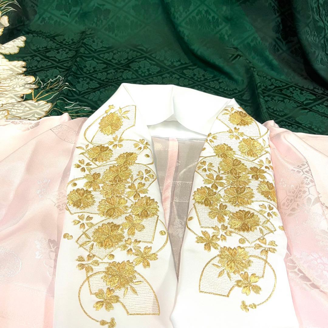 振袖フルセット■大輪牡丹■深緑色■成人式振り袖■振袖一式