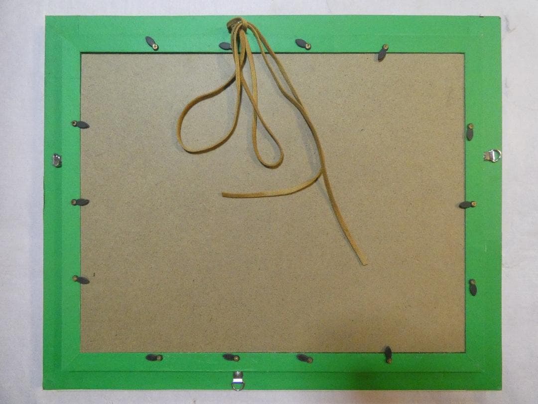 F6 絵画　 油彩　ロッカク アヤコ「女の子」 サイン　 肉筆手描き　額装済み