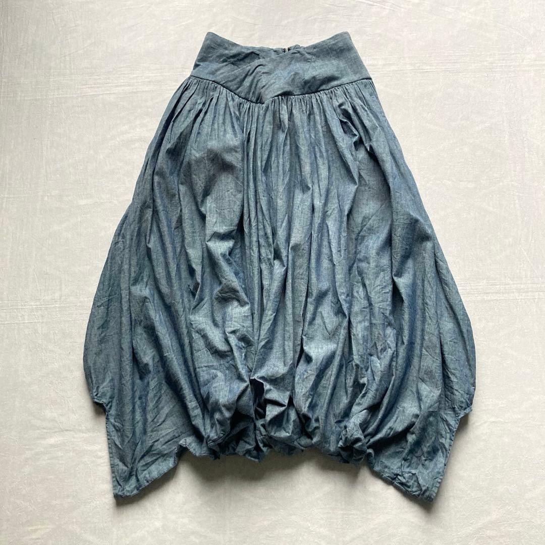 キャピタル 変形パンツ サルエルパンツ デニム調 バルーンパンツ ガウチョパンツ