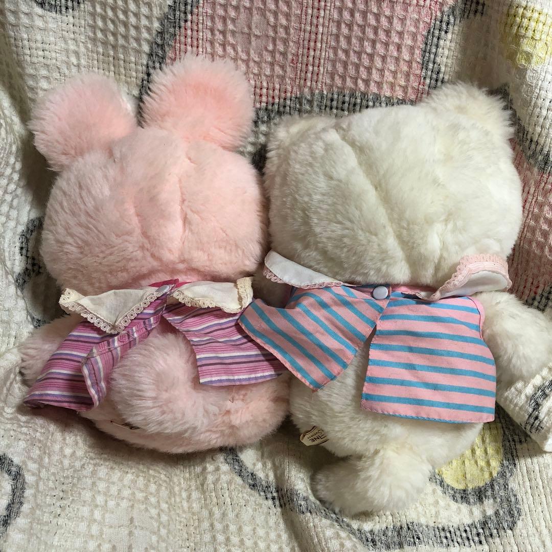 吉徳　クリーミー　昭和レトロ　初期タグ　当時の物　ウサギ＆ネコ　ぬいぐるみ　中古