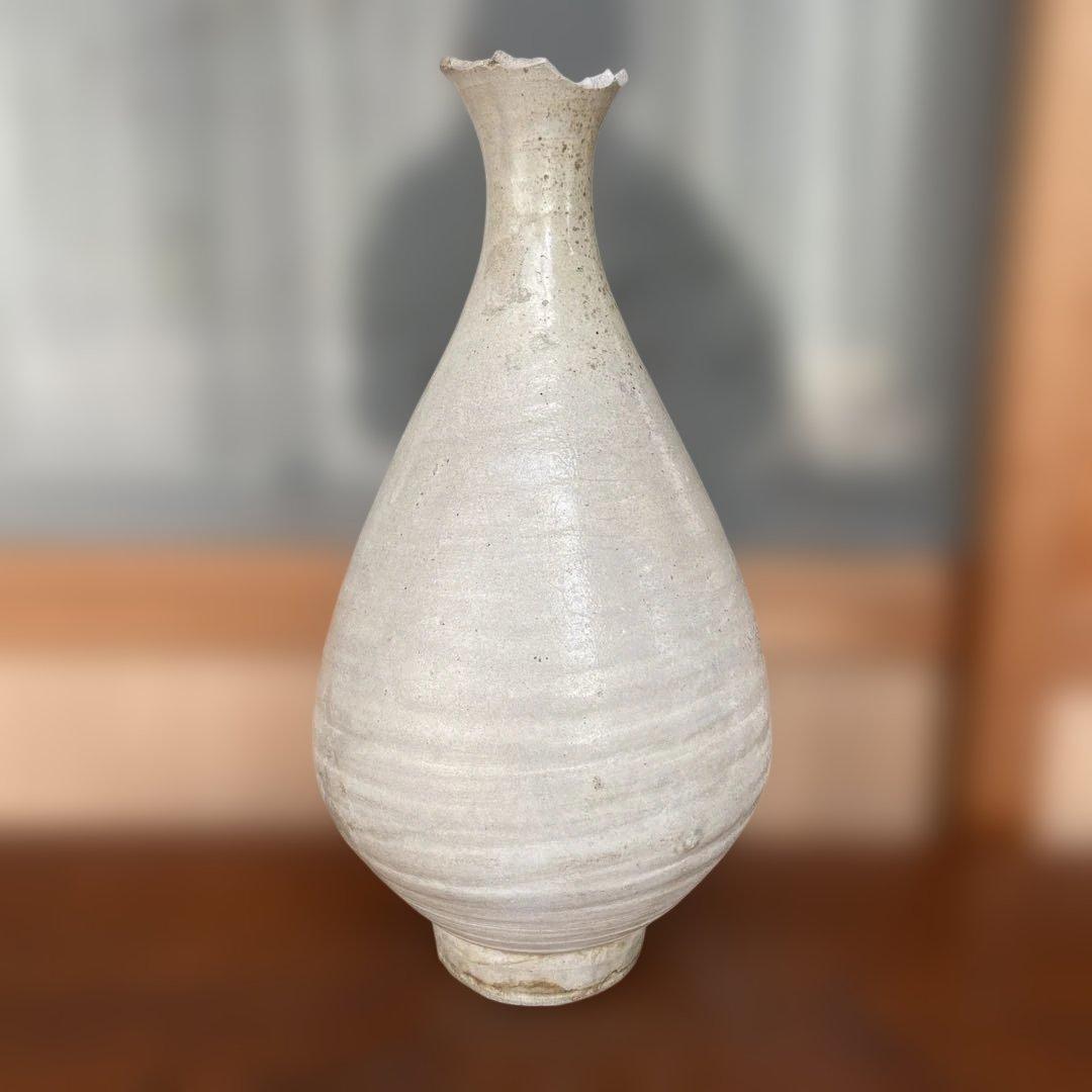 李朝初期粉引徳利