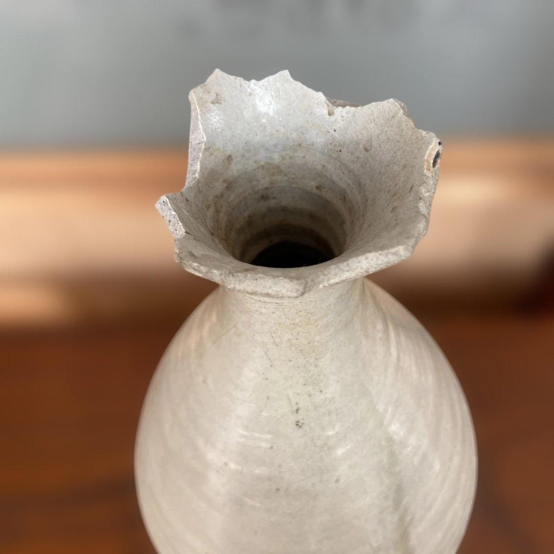 李朝初期粉引徳利