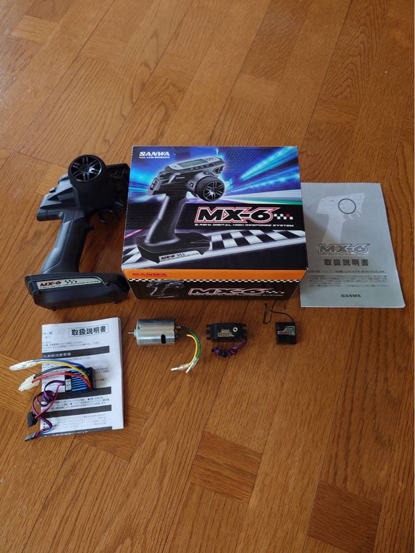 サンワ ＭＸ-6 プロポ 受信機 アンプ サーボ モーター のセット