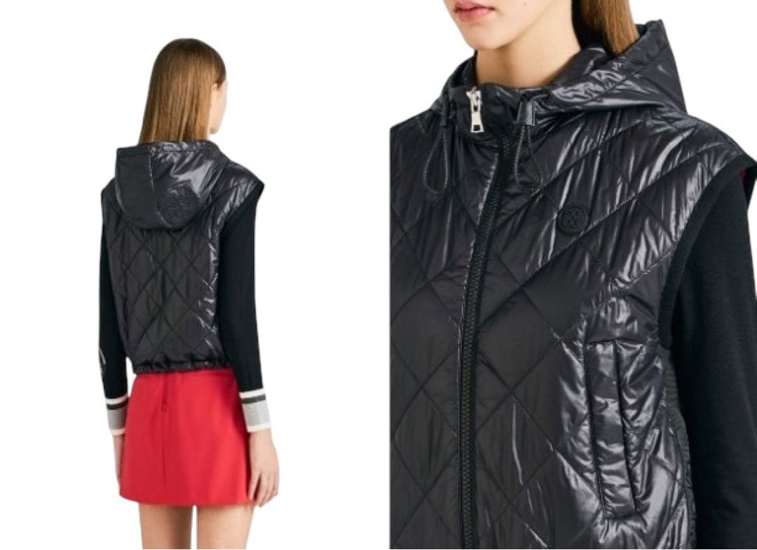 新品未使用新作G/FOREジーフォアレディースベストsizeSブラック