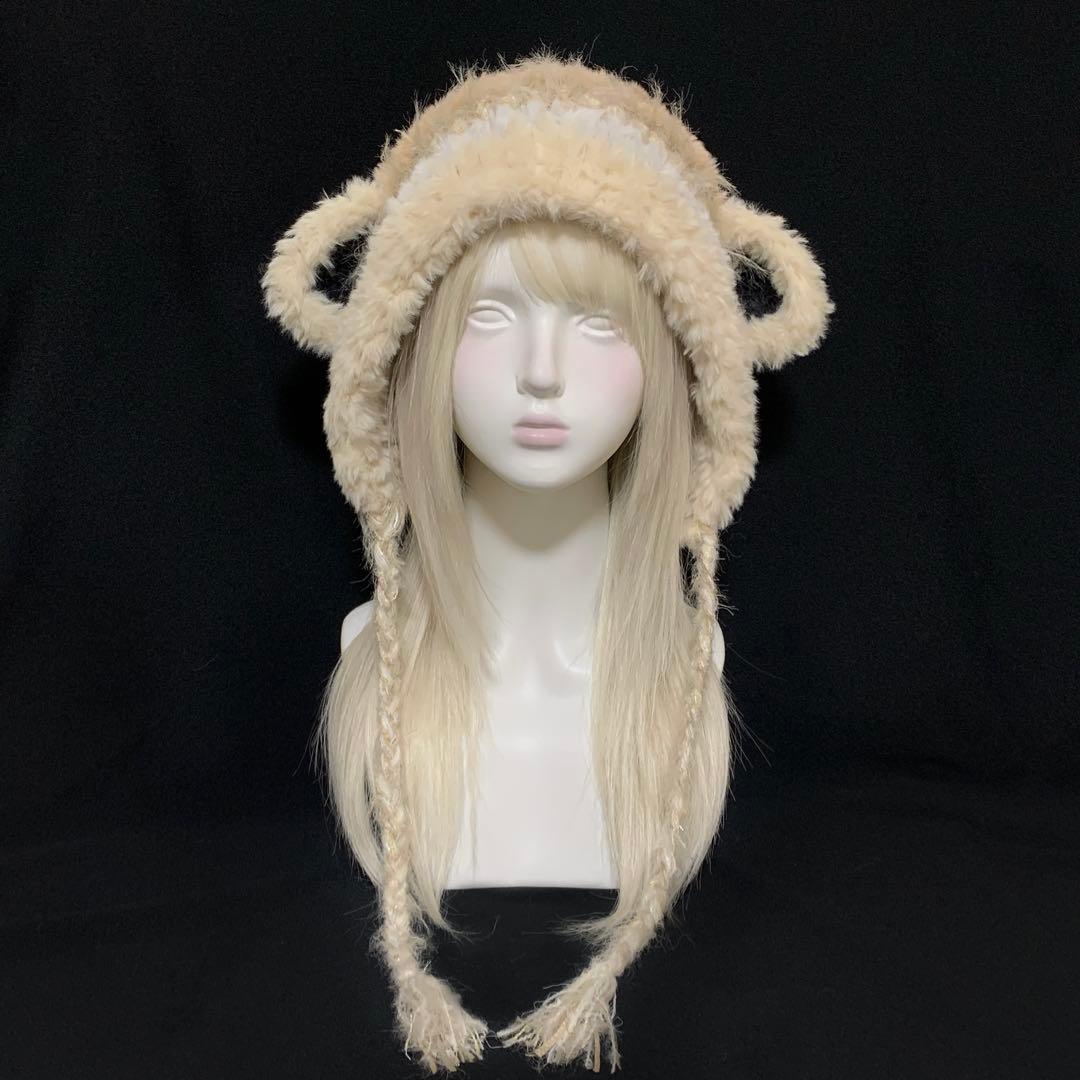 【ぎゅな】垂れ耳ボンネット イヤーマフ