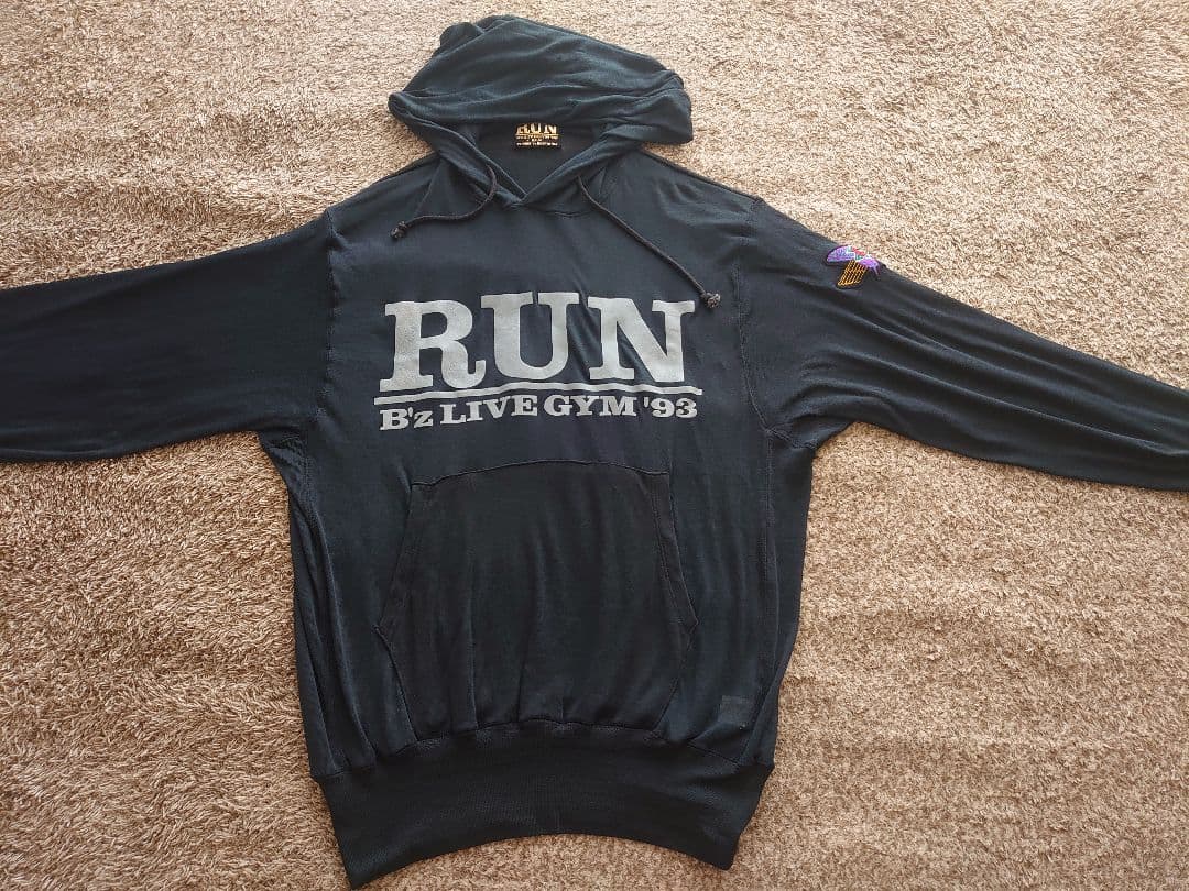 b'z パーカー 稲葉浩志 松本孝弘 ツアーパーカー RUN 1993