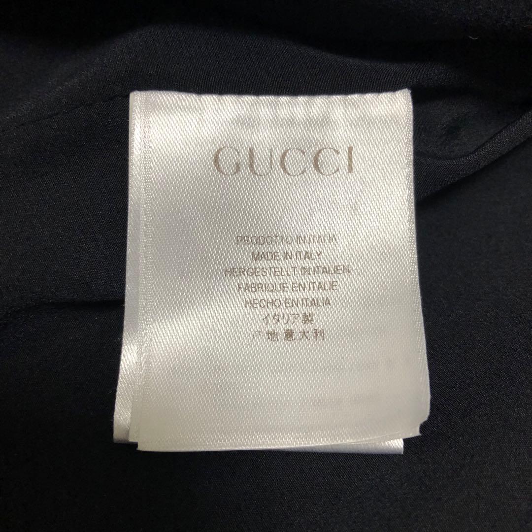美品　GUCCI ウールコート　金ボタン　ブラック　裏地シルク100%