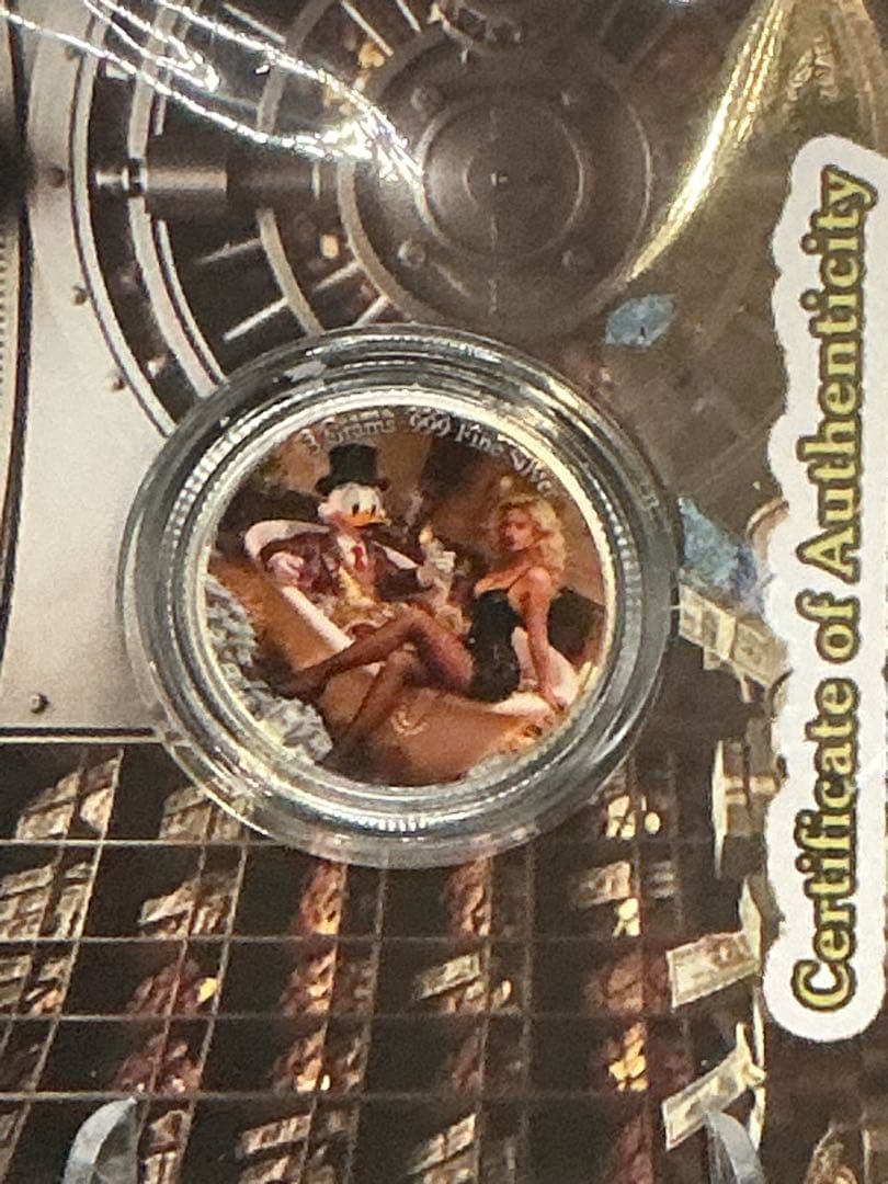 スクルージ・マクダック 3g 純銀ラウンド（専用ブリスター入り）