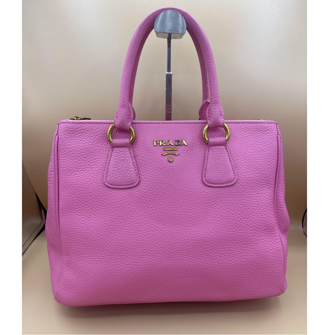 PRADA プラダ レザー ハンド ショルダー バッグ ピンク