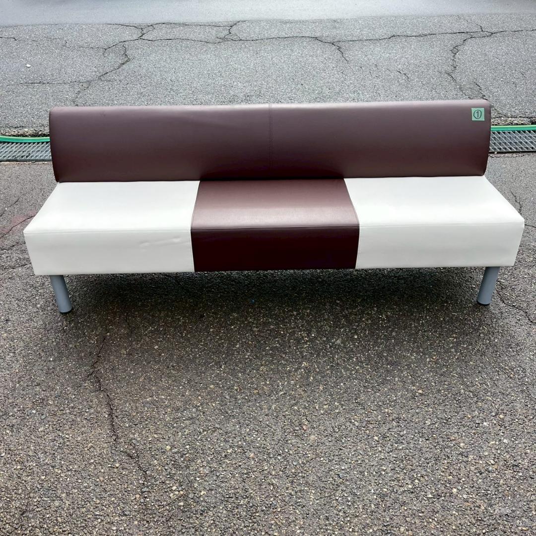 ロビーベンチ 3人掛け 背付き 長椅子 ソファ ロビーチェア ① A1289