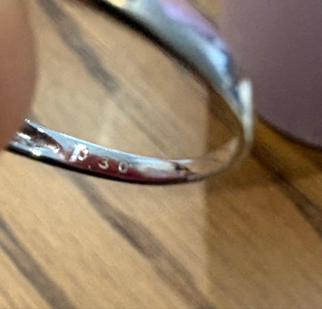 ウェーブ　ハーフエタニティ　ダイヤモンドリング　0.3ct 13号