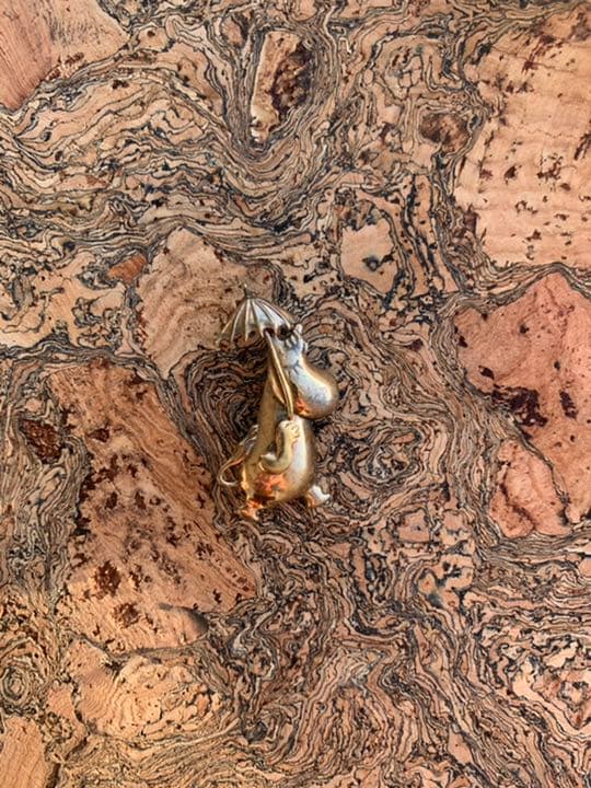 40／50年代　ムーミン　フローレン　アンティーク　ブローチ　ピン　黄銅