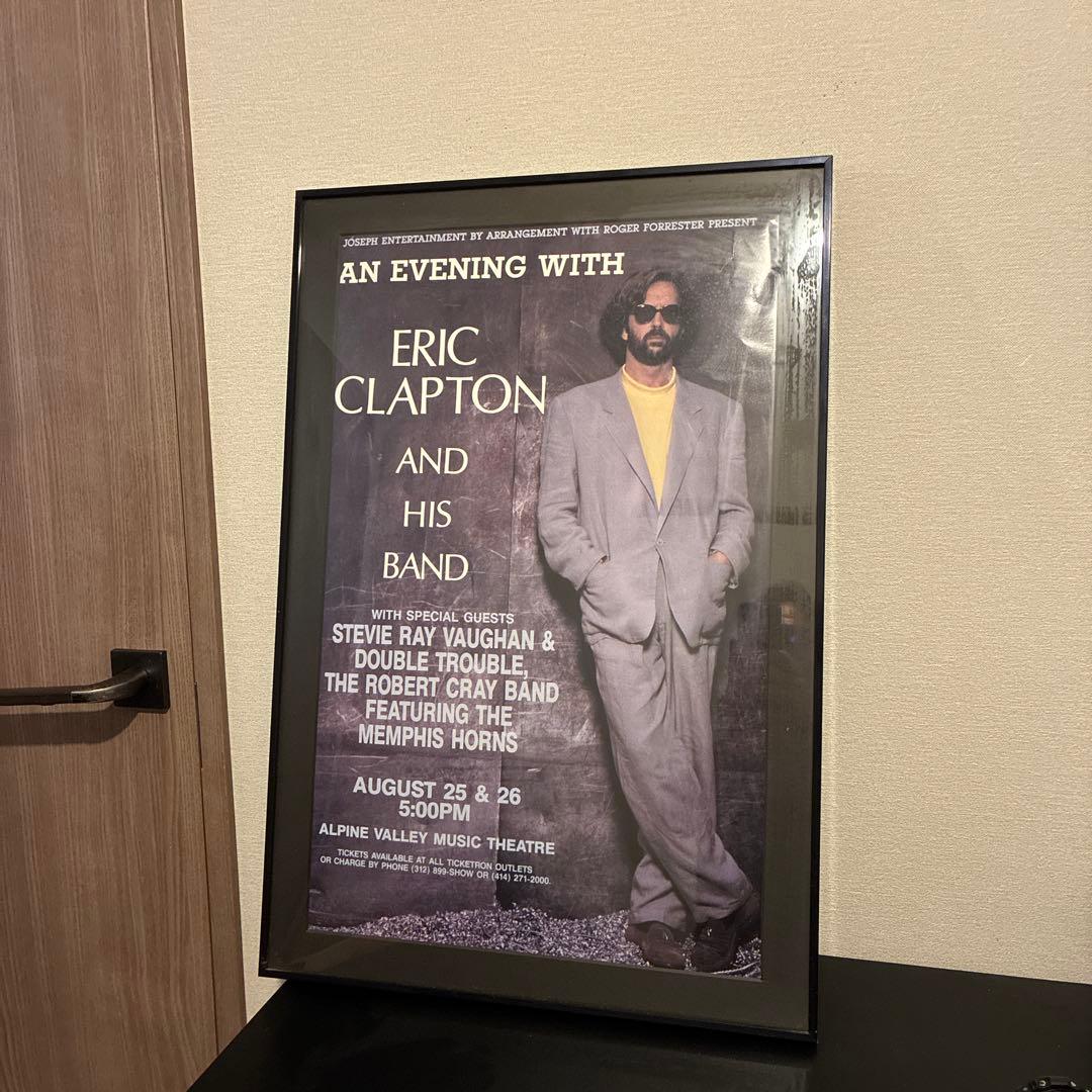 エリック・クラプトン コンサートポスター　62cm x 42cm(フレーム)