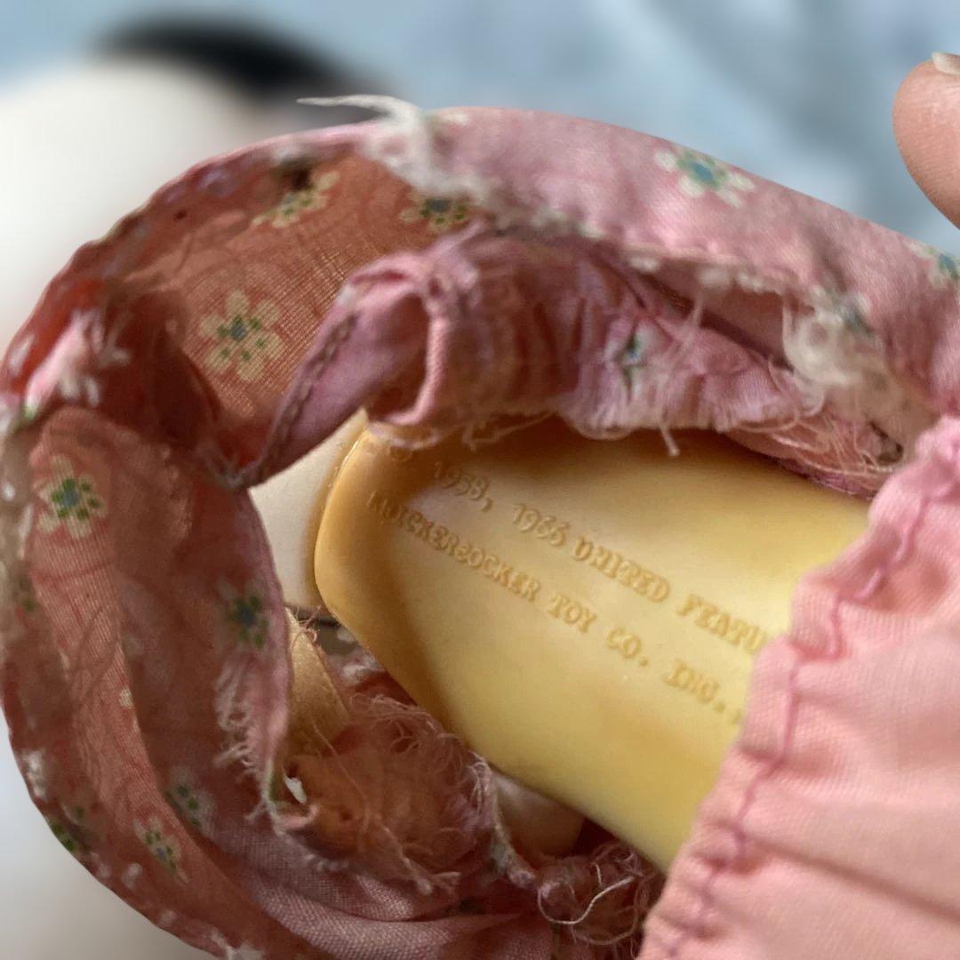 1958's スヌーピー ベル　ドール ピンクの花柄ドレス