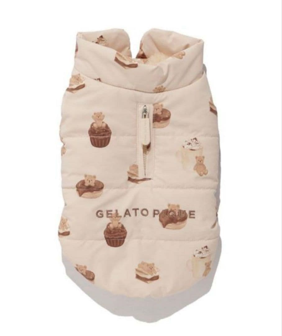 ジェラートピケ 中綿ベスト クマ Sサイズ