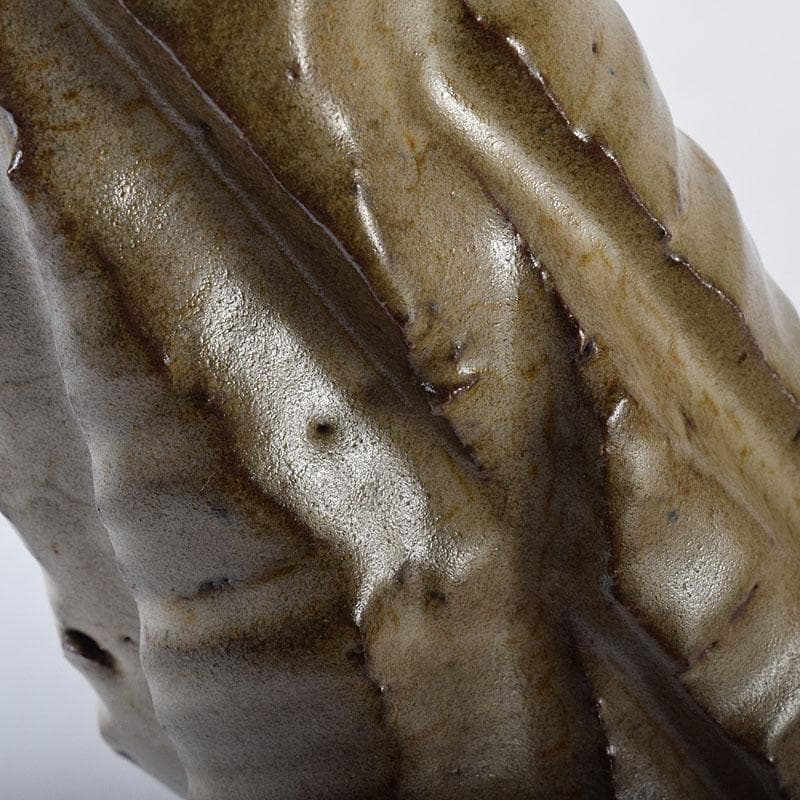 薩摩焼　古薩摩　大へら持ち手付　細長花生　花瓶　時代箱　M　R8727