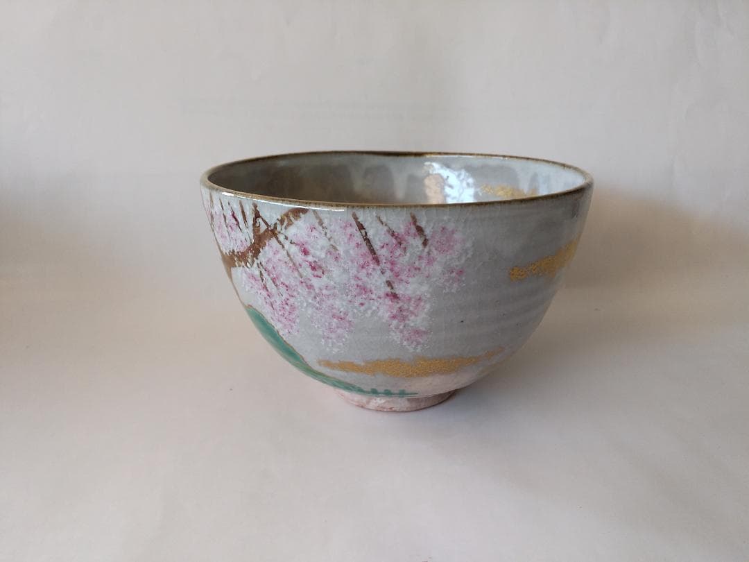 京焼 燐光窯 井川和夫 粉引 京の町 茶碗 共箱 共布 栞 茶道具 抹茶碗 新品