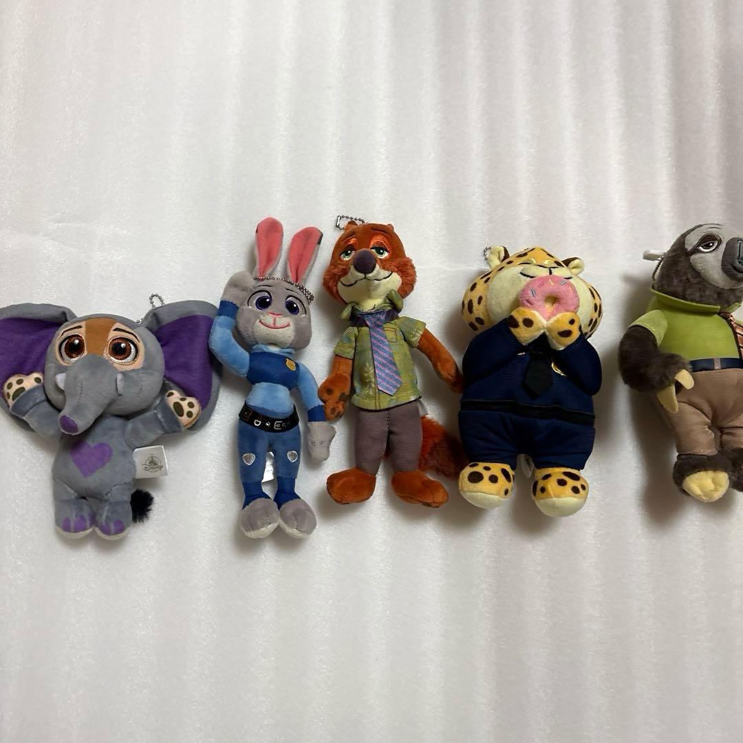 ズートピア　ぬいぐるみ　ニック　ジュディ　フィニック　クロウハウザー　フラッシュ