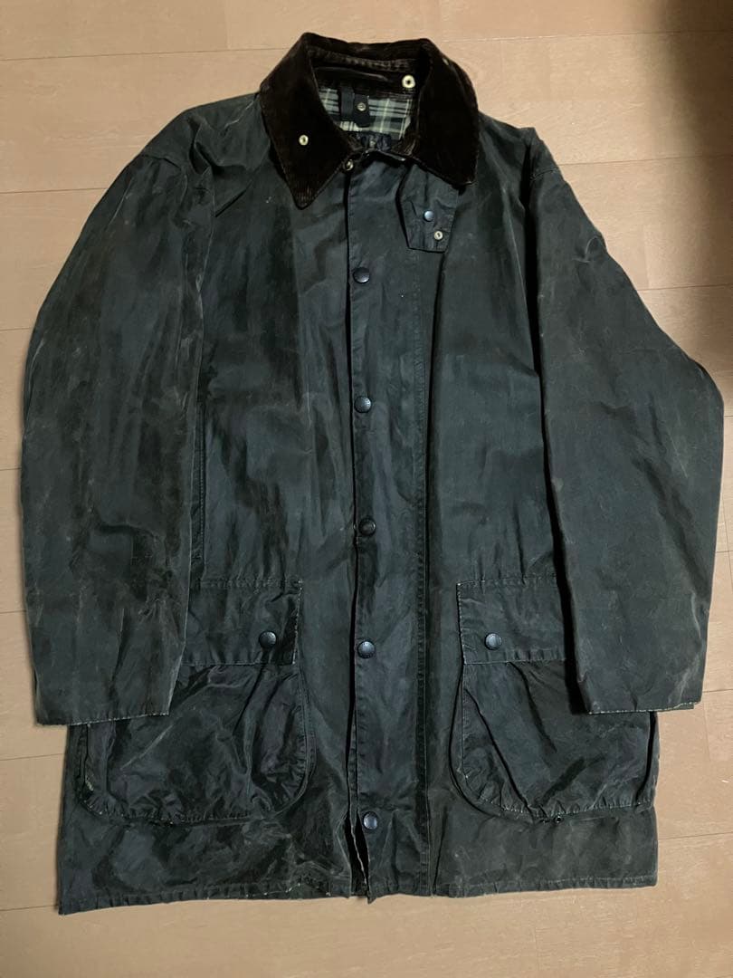 ケ*ン様 Barbour borderボーダー　40 L セージ　グリーン　リプ