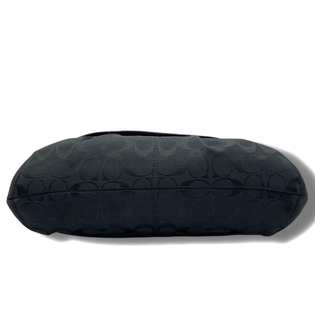 極美品✨COACH ワンショルダー 肩掛け ハンドバッグ シグネチャー ブラック