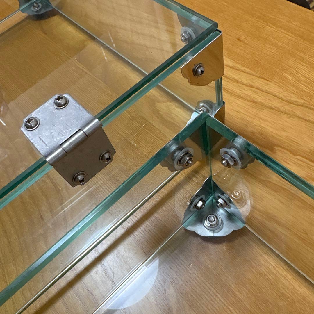 アンティーク風ガラスケース2段！雑貨などのディスプレイに！【C.D】