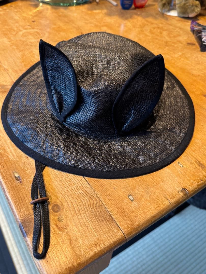 eLfinFolk kids54 耳付き黒メッシュハット