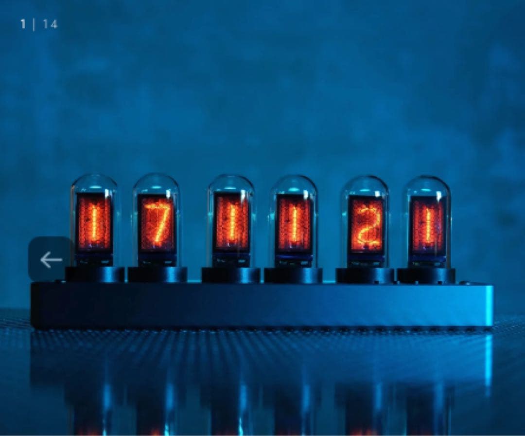 ニキシー管シミュ　置き時計hachisanmaru MARVEL TUBES