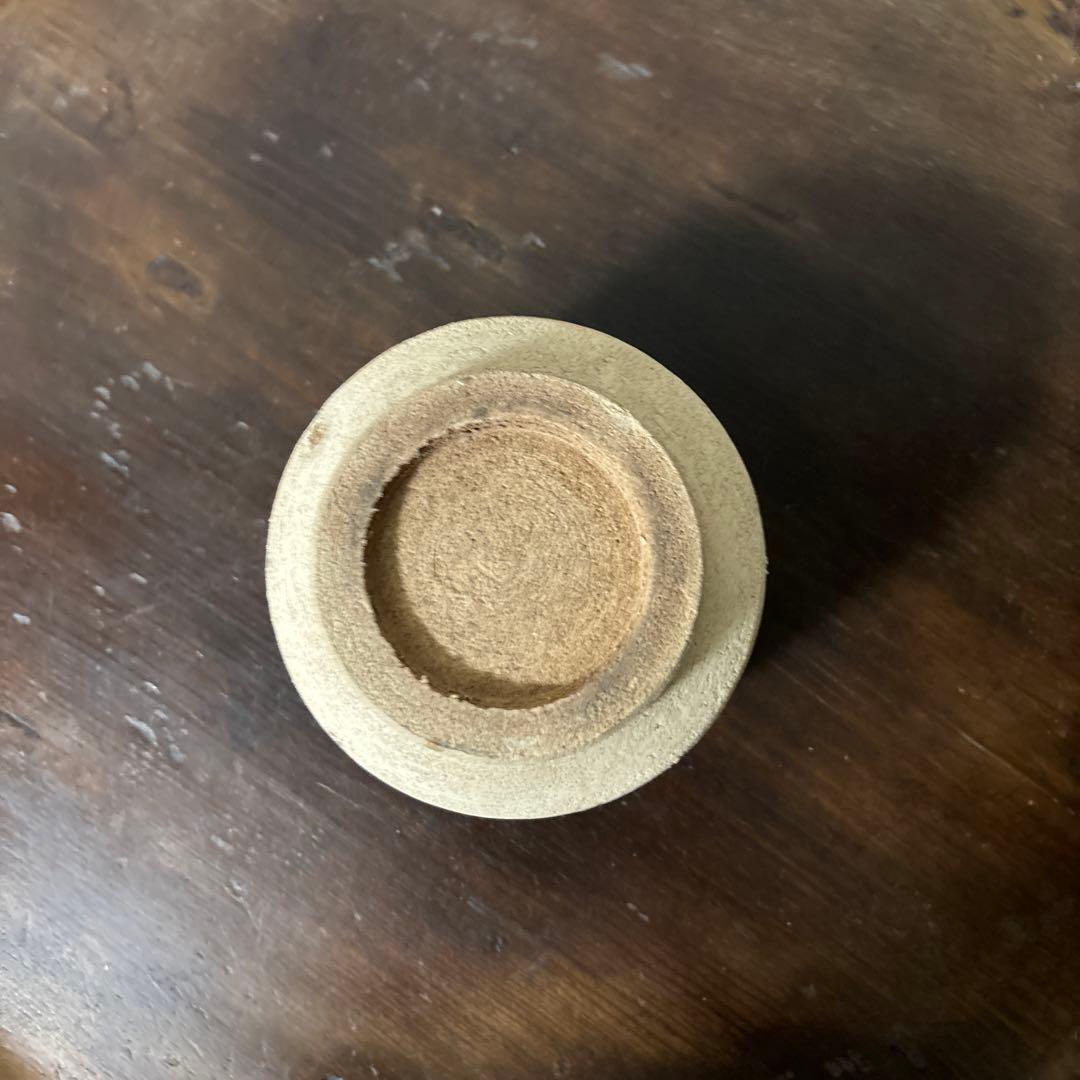 アンティーク輪線文　蓋物　古瀬戸　花器　古道具　骨董　検:白洲正子　秦秀雄　李朝