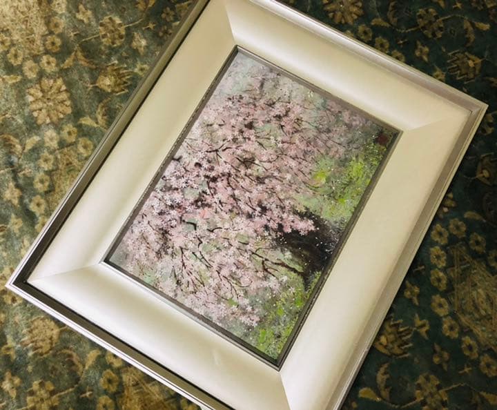 日本画　上賀茂の櫻