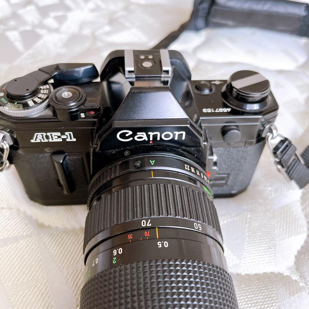 Canon AE-1 ズームレンズ ストロボ ストラップ セット