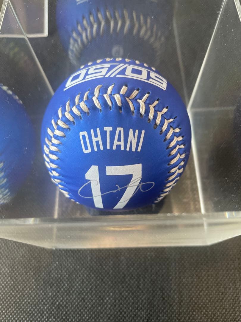 大谷翔平サインボールとLA Dodgersリングセット(2024)