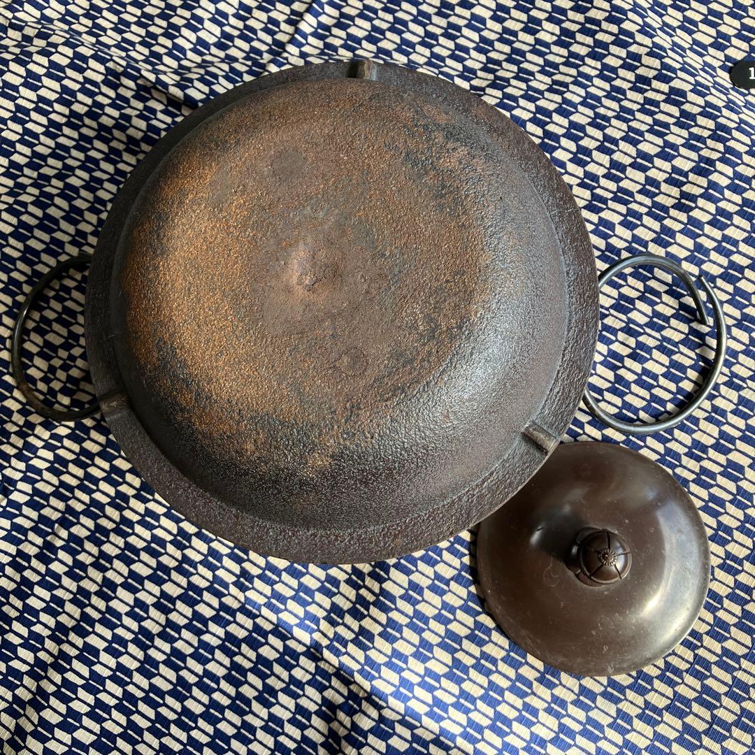 茶道　鬼面風炉　風炉釜