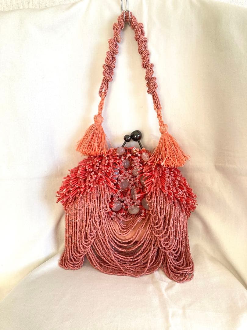 ジャマンピュエッシュ　ビーズドレープバッグ