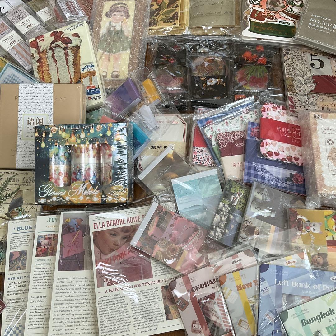 海外文具特大まとめ売り1●新品●コラージュ素材大量★大容量セット