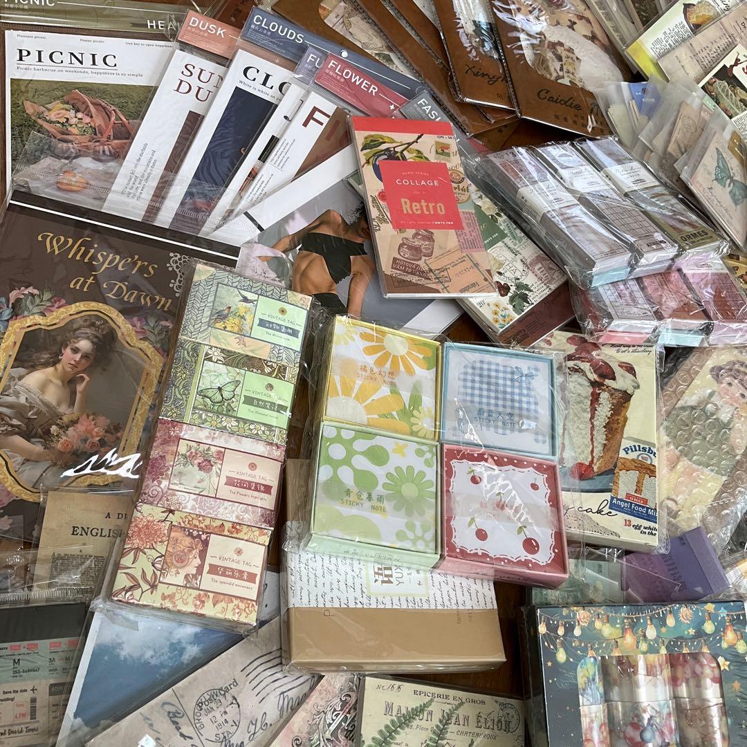 海外文具特大まとめ売り1●新品●コラージュ素材大量★大容量セット