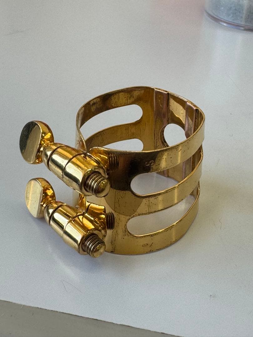 Woodstone アルトサックス用 金メッキ リガチャー セルマー