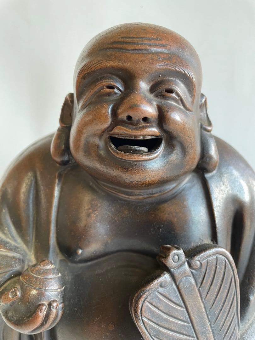 古備前　備前焼　布袋　縁起物　　置物　飾り物　焼物