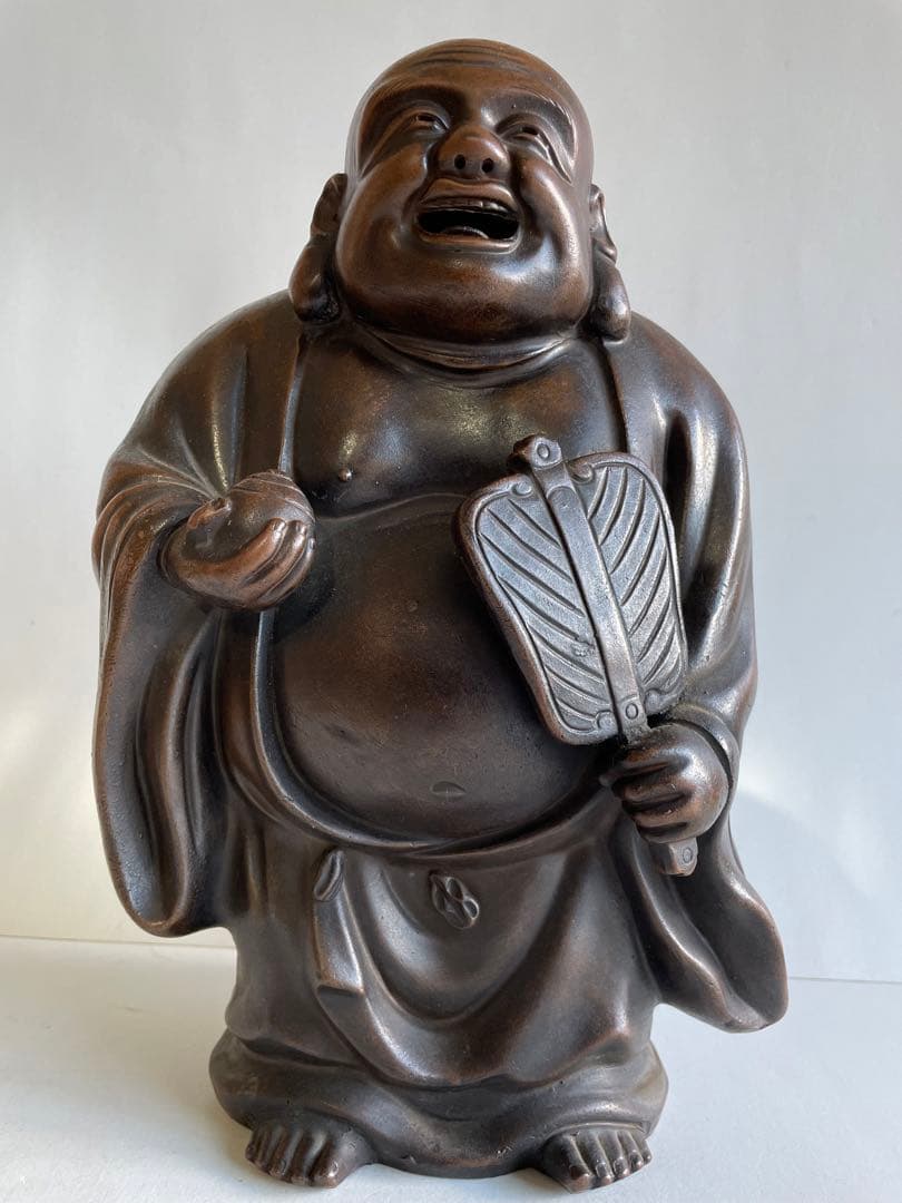 古備前　備前焼　布袋　縁起物　　置物　飾り物　焼物