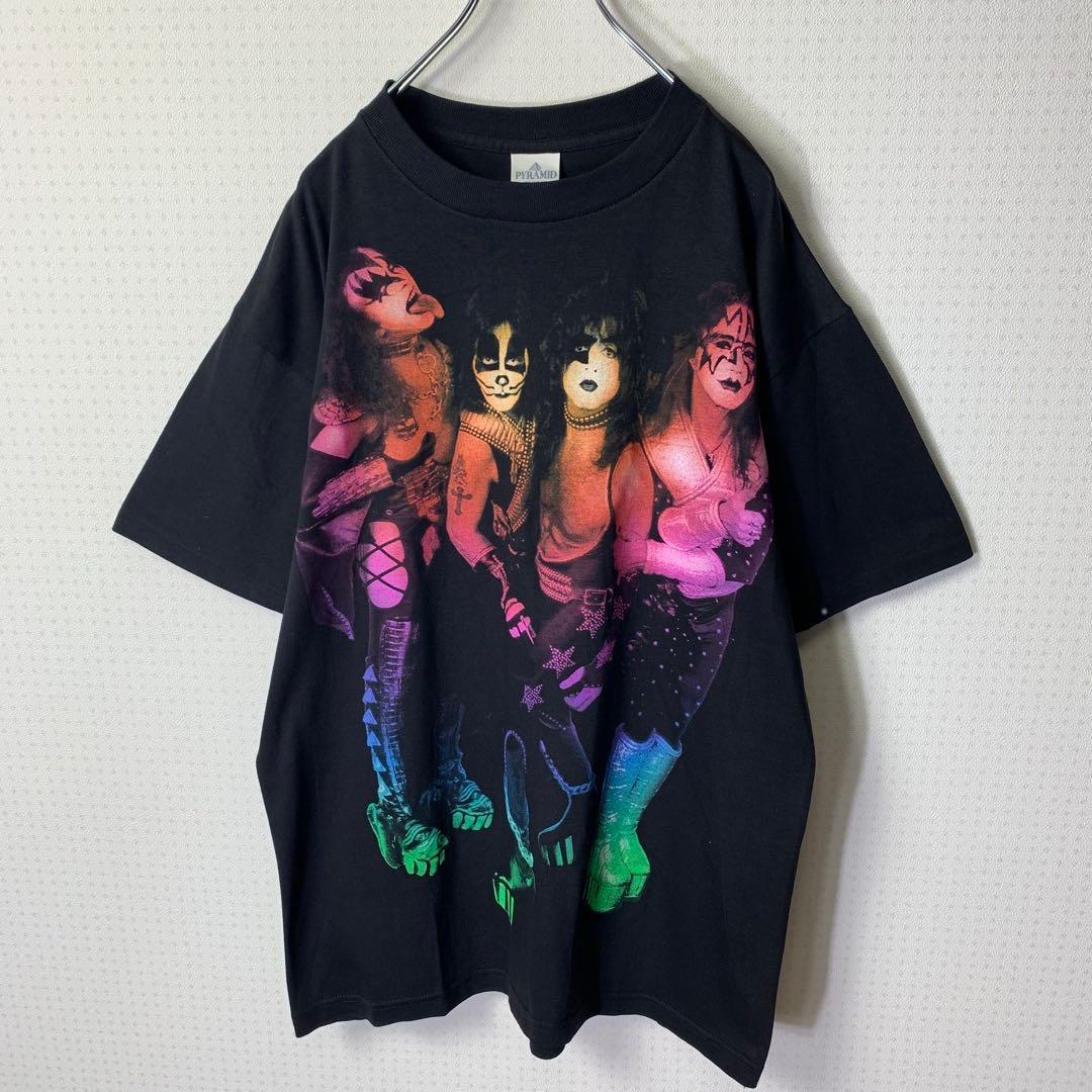 90s KISS Tシャツ L USA製 ブラック ワールドツアー 96-97