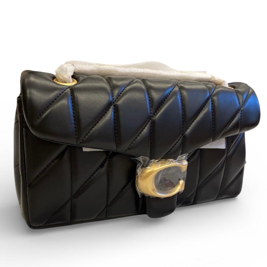 【新品】COACH/コーチ/タビー/キルティング/ショルダーバッグ/黒/2way