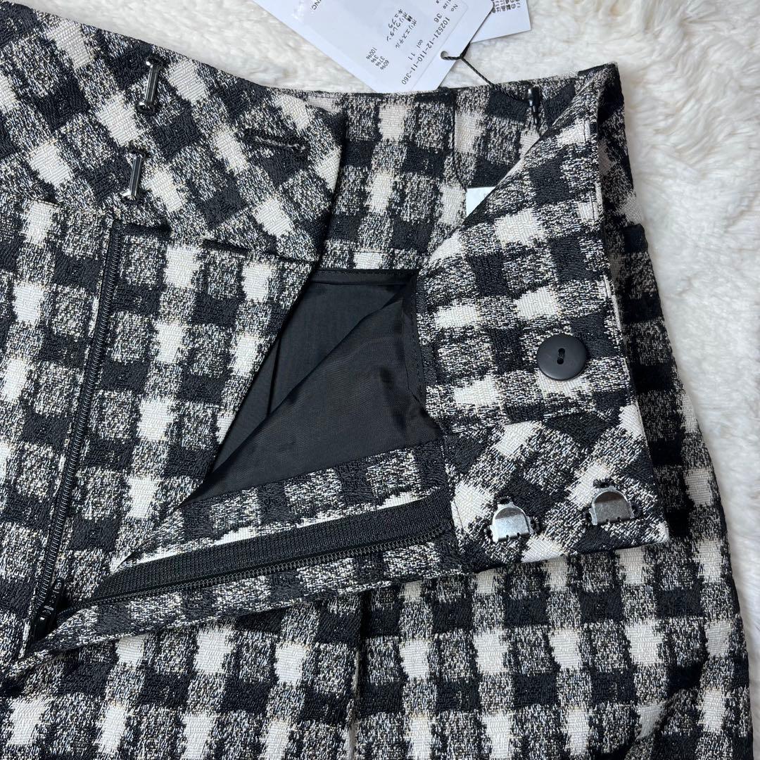 完売色✨25AW新品✨ANAYI アナイ　ツイーディージャガードキュロットパンツ