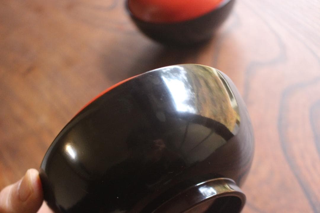 時代逸品！優美な見返し鶴蒔絵の映える日の出椀2点（検輪島塗雑煮椀蒔絵椀