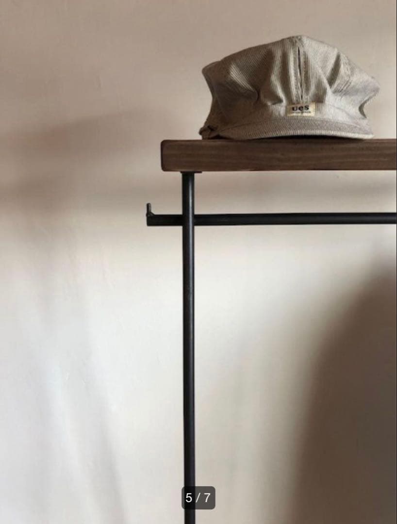 貴重　数量限定価格　2段　特大　ハンガーラック　古材　収納棚　ディスプレイラック