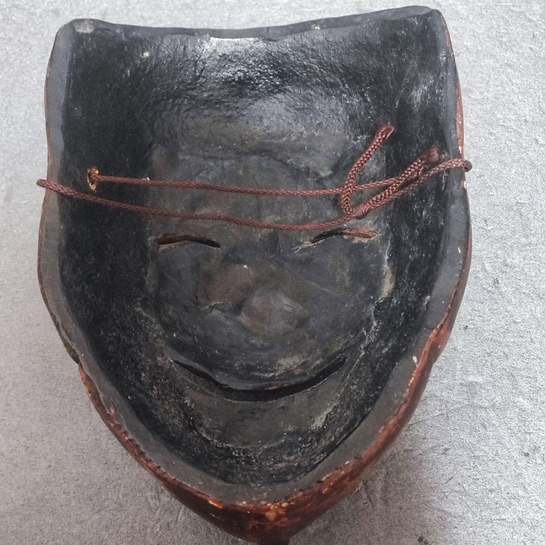 翁　お面　壁掛　陶器　能面　アンティーク骨董品　美品
