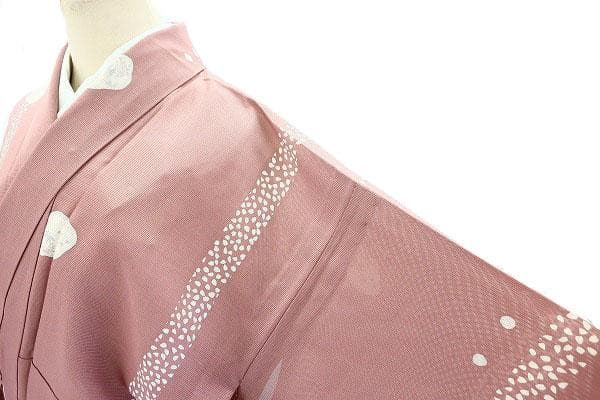 ★専用★未使用品 夏着物 夏 絽 小紋 くすみピンク 身丈155.5cm